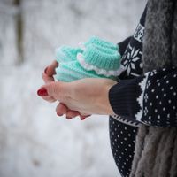 Babybauch schwangerschaft Winter